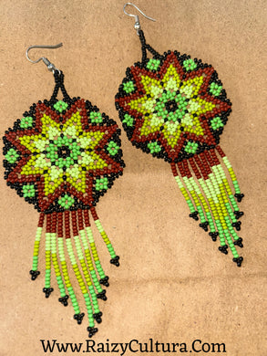 Brown/Green earrings ✨