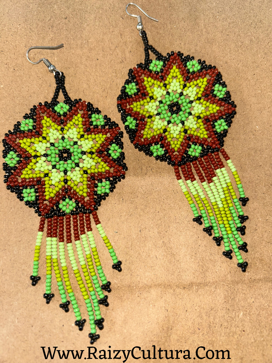 Brown/Green earrings ✨