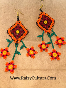 Orange/Black earrings