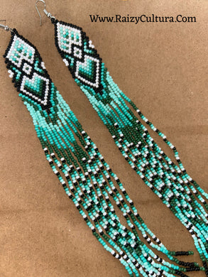 Black/Green/Turquoise earrings