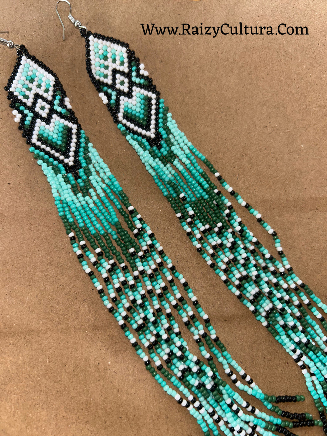 Black/Green/Turquoise earrings
