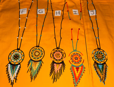 Dreamcatcher-like necklaces