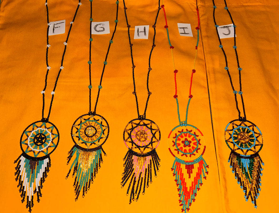 Dreamcatcher-like necklaces
