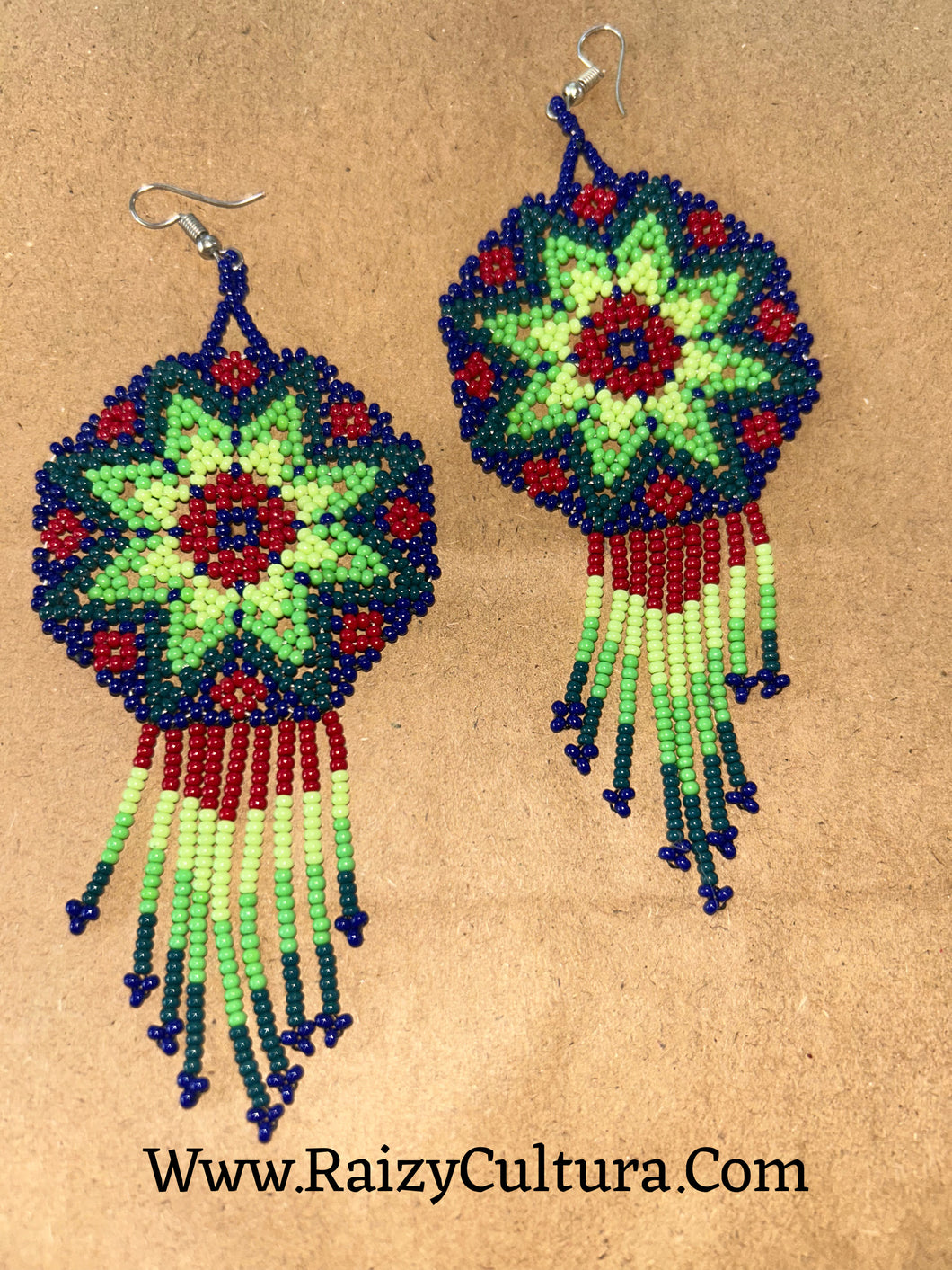 Blue/Red/Green earrings ✨